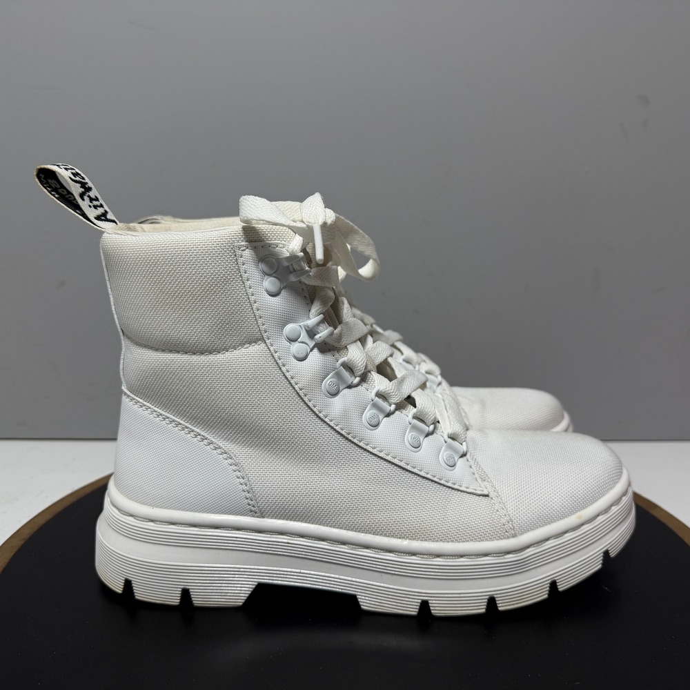 Dr Martens Combs Women Size 8 Utility Combat Boot White Streetwear Casual